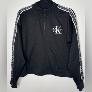 Calvin Klein logo half zipper sweatshirt